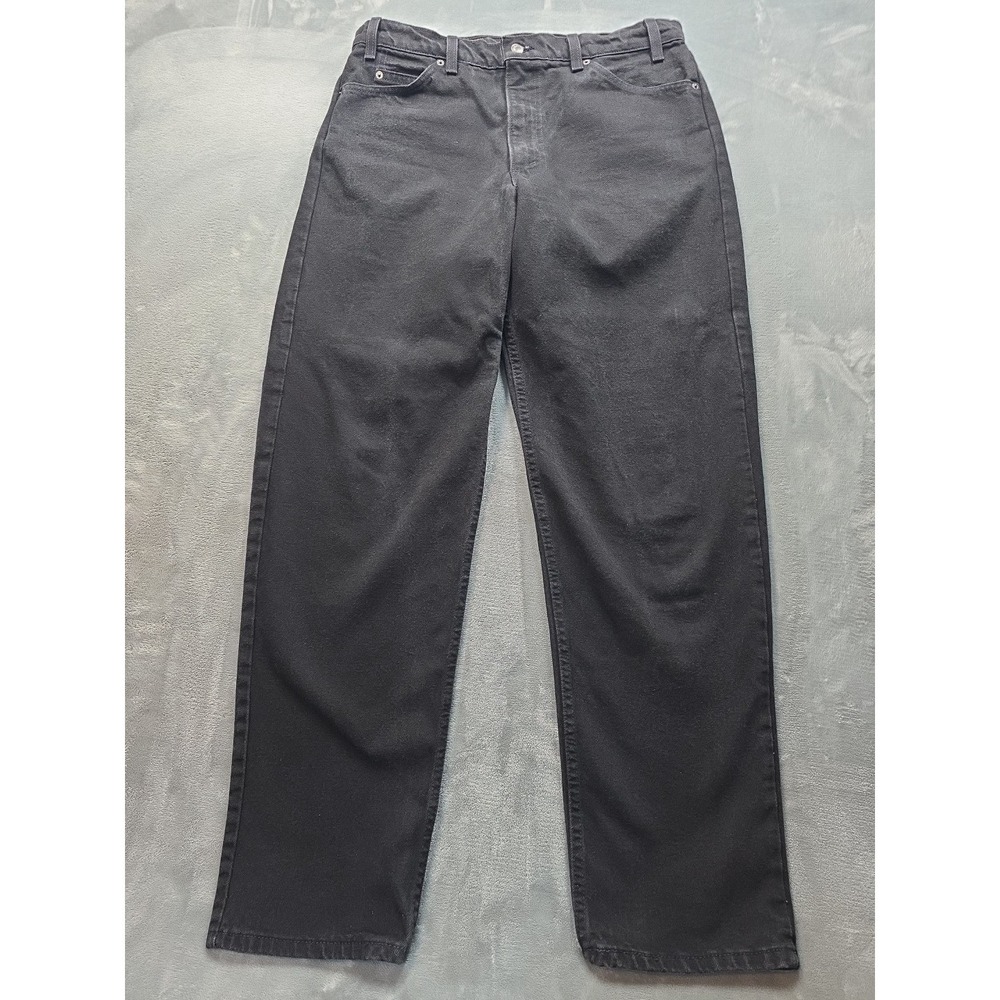Vintage Levi's 550 Black Orange Tag 36x32 Black Straight 1997 90's Y2K Skate...